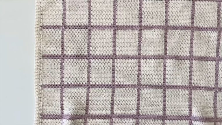 Cotton Windowpane Baby Blanket