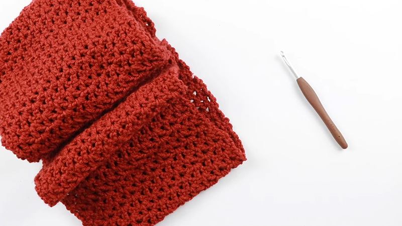 Double Crochet V Stitch Scarf
