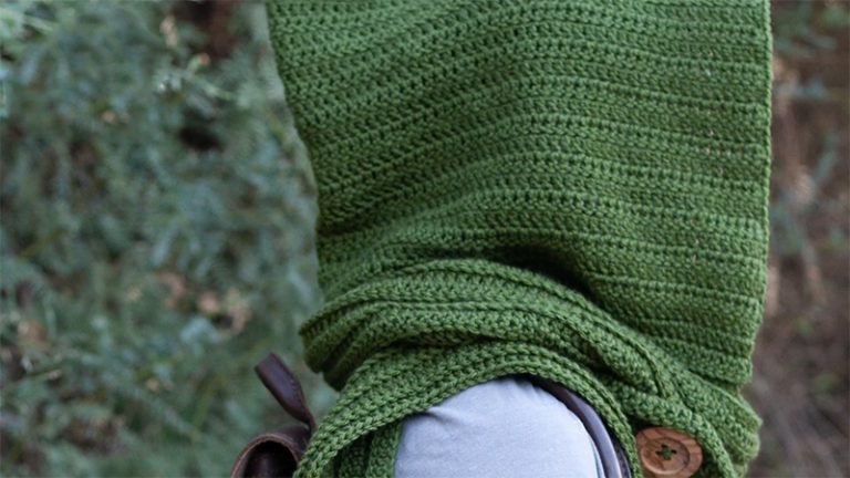 Wanderer’s Crochet Hooded Scarf
