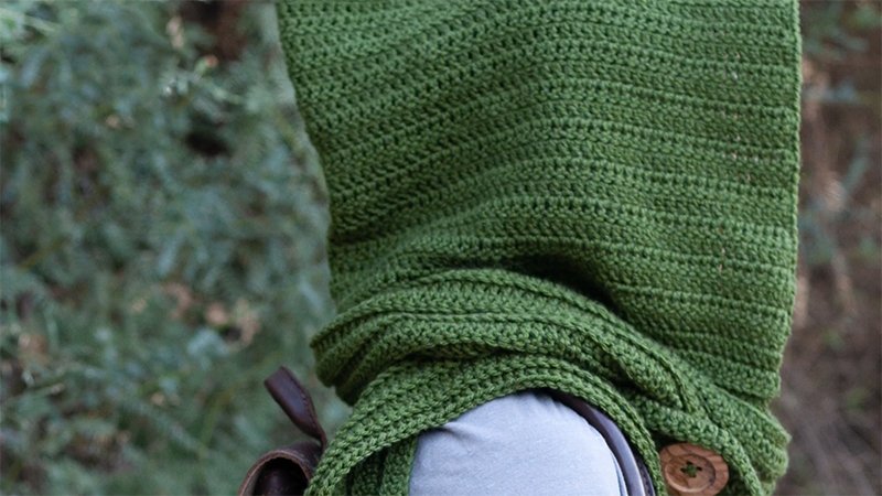Wanderer’s Crochet Hooded Scarf
