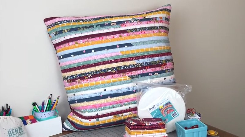 DIY Jelly Roll Floor Pillow