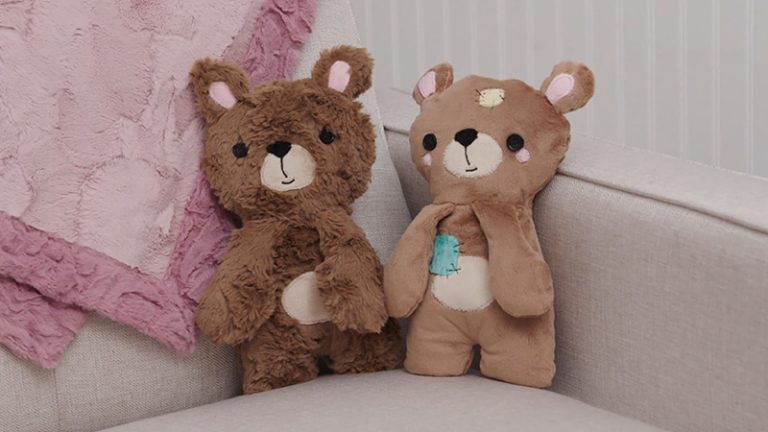 Minky Fabric Teddy Bear