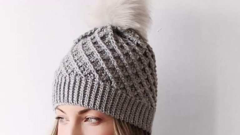 Remington Diamond Cable Crochet Hat