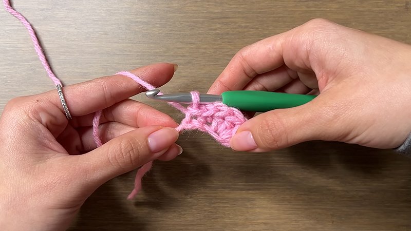 Slip Stitch into the Treble Crochet