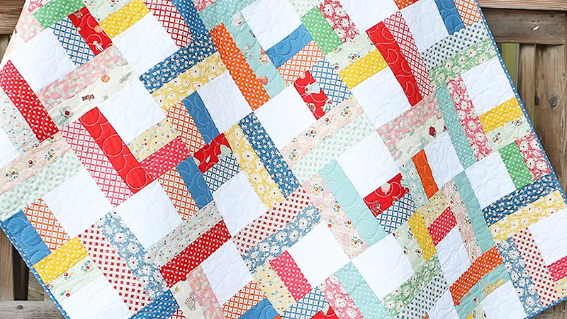 Jelly Roll Twist Shortcut Quilt Pattern