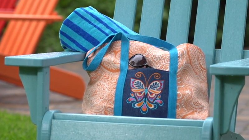 Strappy Tote Bag With Pockets