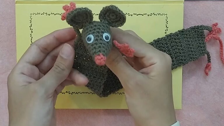 Amigurumi Crochet Rat Bookmark