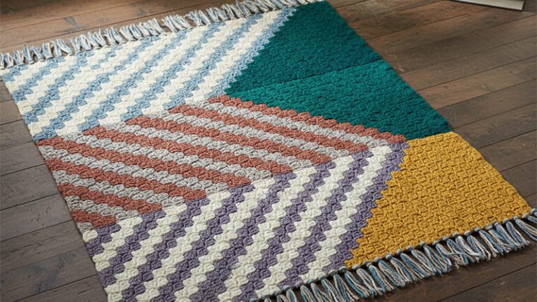 Bernat Bias Panels C2C Chevron Crochet Blanket Pattern