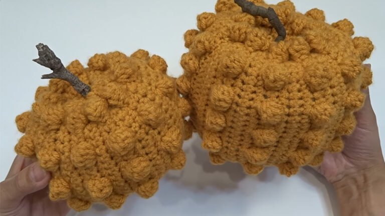 Bobble Stitch Pumpkins