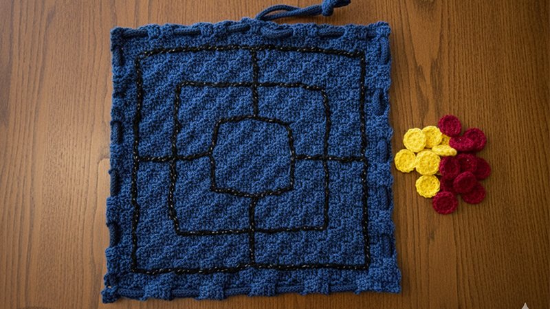 C2C Nine Men’s Morris Game Bag Pattern
