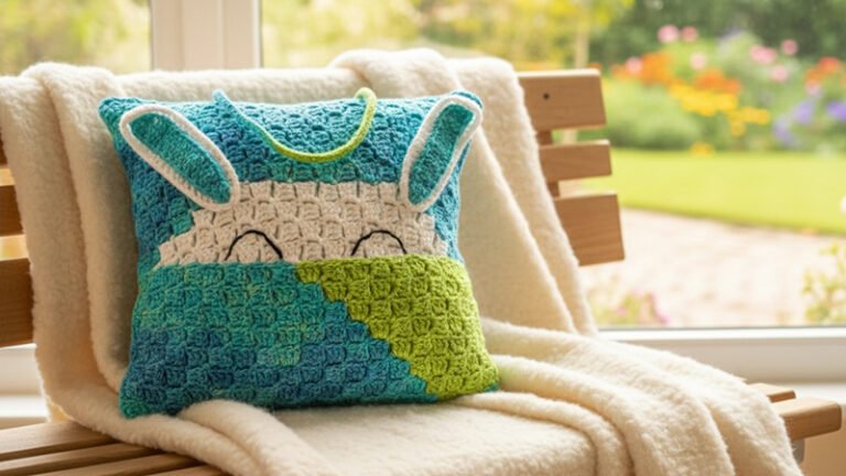 Cat-Bunny Reversible C2C Bag-Pillow Pattern