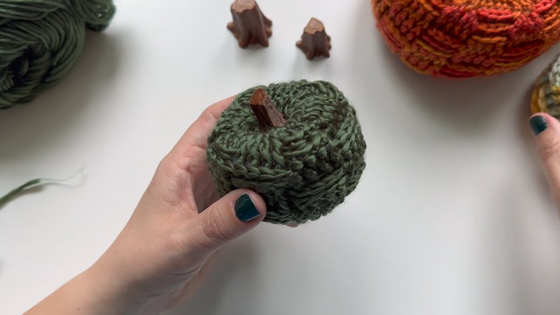 Checkered Crochet Pumpkin