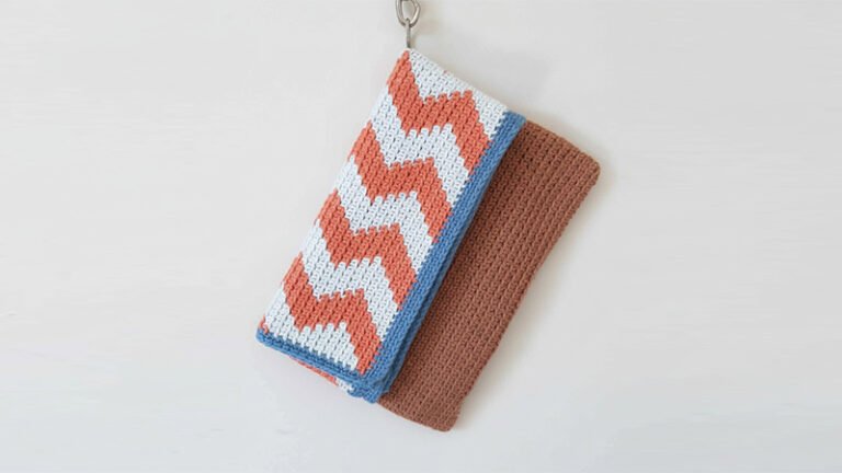 Chevron Tapestry Clutch Bag