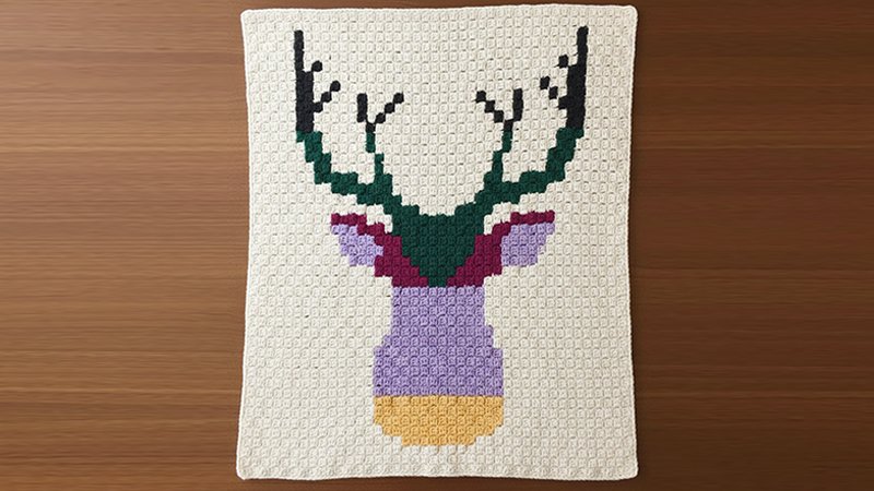 Corner to Corner Crochet Deer Afghan Pattern