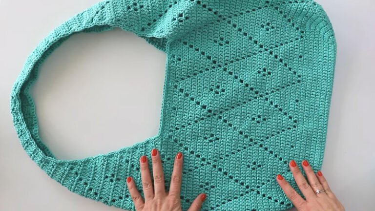 Crochet Diamond Tote Bag