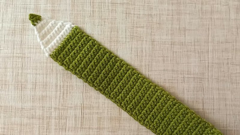 Crochet Striped Pencil Bookmark