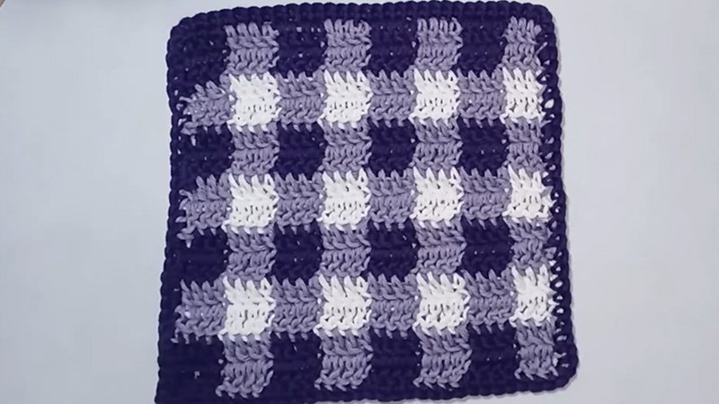 Gingham Twist Dishcloth