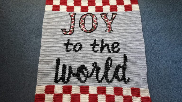 Joy to the World Christmas Blanket Pattern