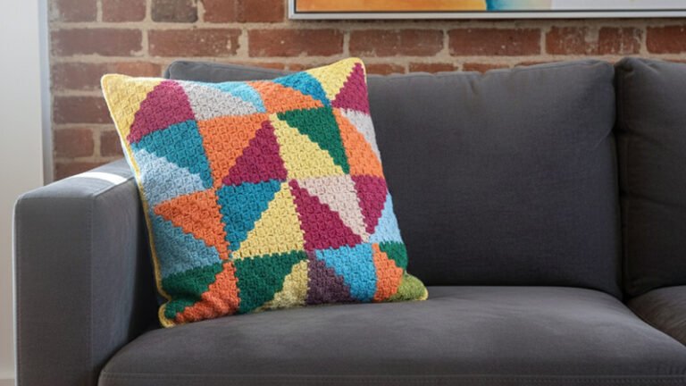 Pastel Triangles Pillow Pattern