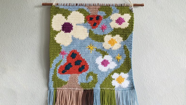 Shrooms and Blooms Wall Hanging Pattern