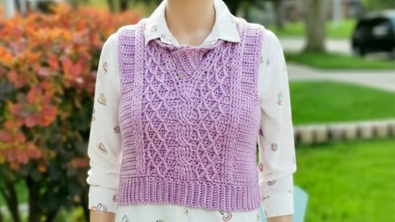 Alice Cabled Vest Pattern