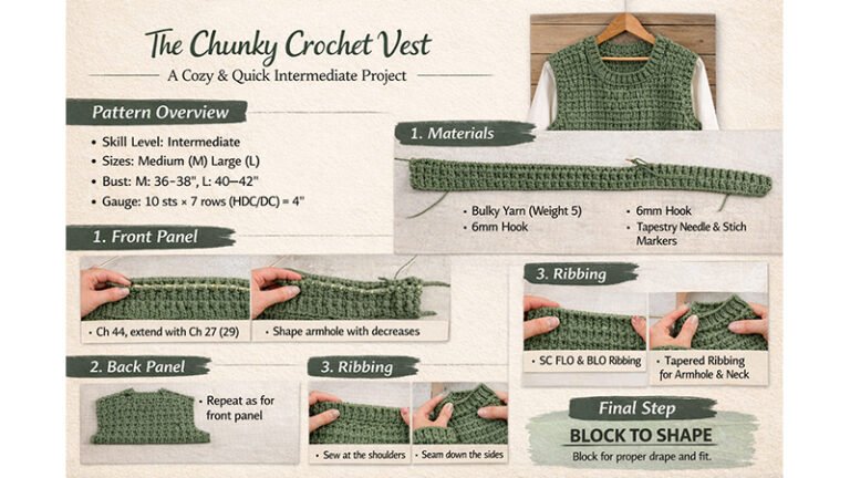 Chunky Crochet Vest