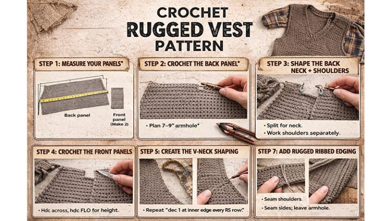Crochet Rugged Vest Pattern