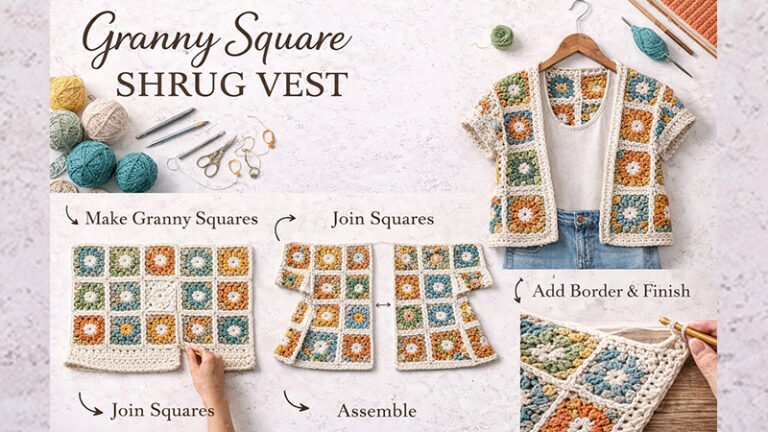 Granny Square Shrug Vest