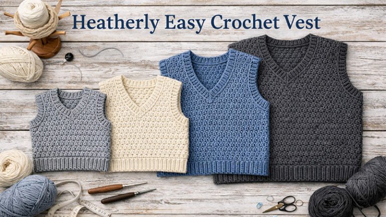 Heatherly Easy Crochet Vest