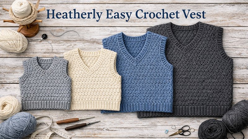 Heatherly Easy Crochet Vest