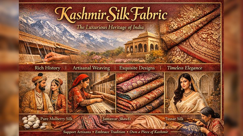 Kashmir Silk Fabric