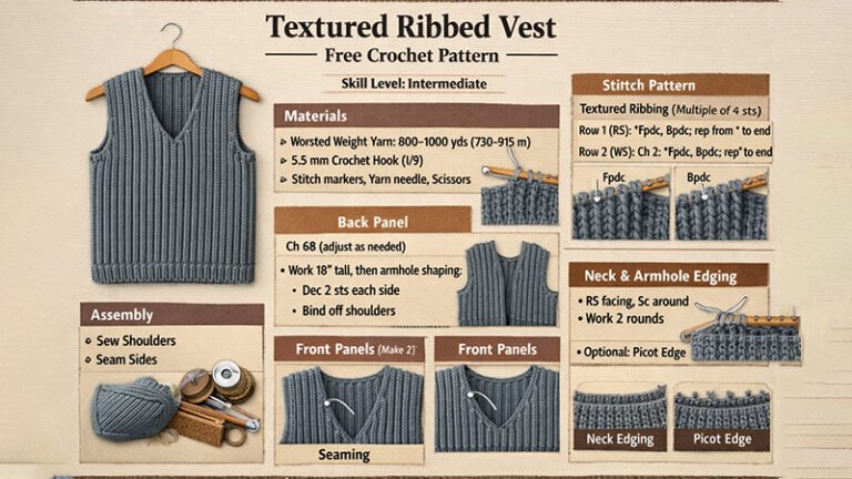 Textured Ribbed Vest