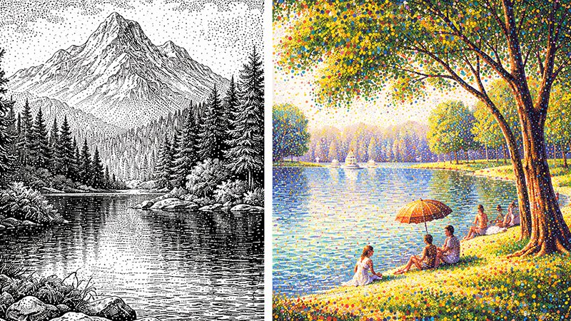 Stippling and Pointillism
