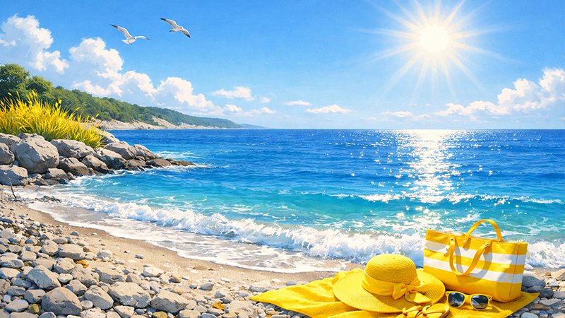 Sunlit Shoreline