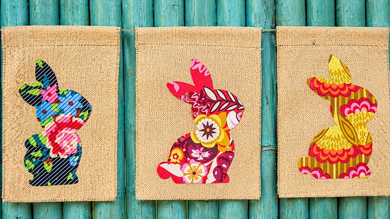 Attach Bunnies to Flags