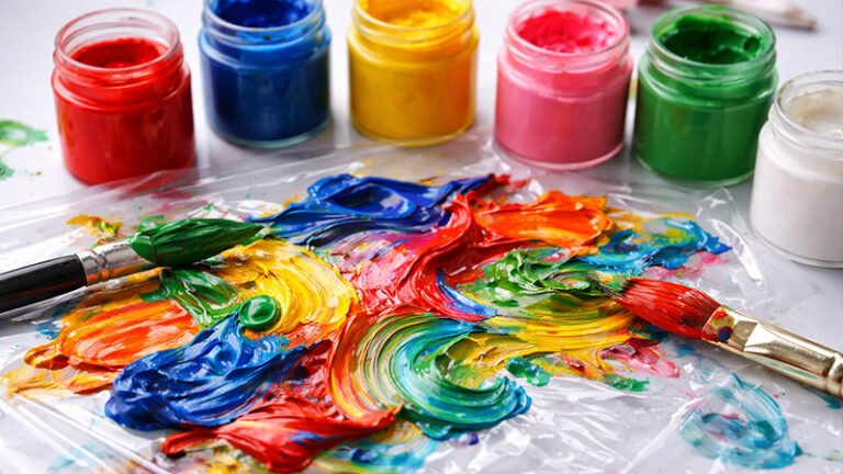 Acrylic Paint on Plastic