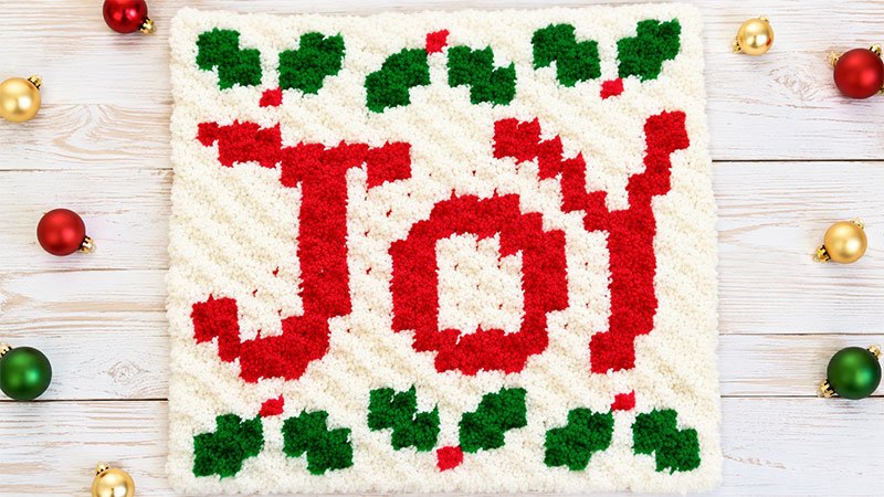 Christmas JOY C2C Crochet Square