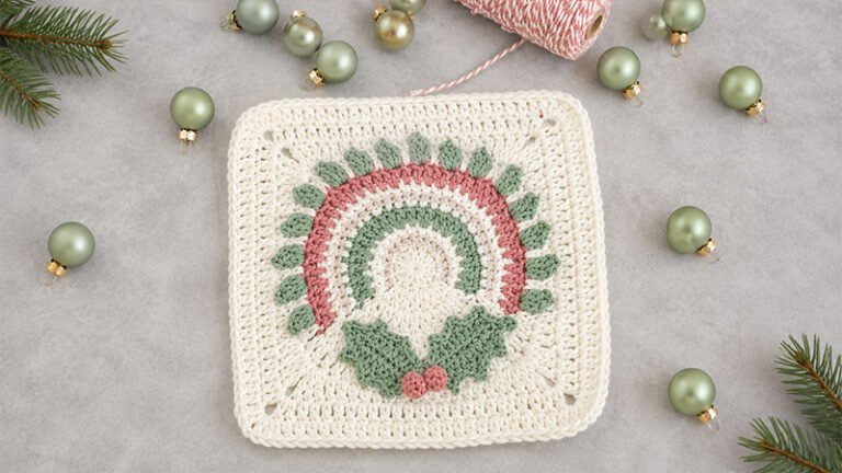 Christmas Rainbow Granny Square