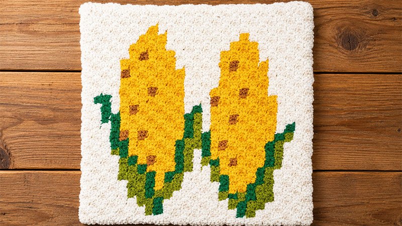 Crochet C2C Corn Square