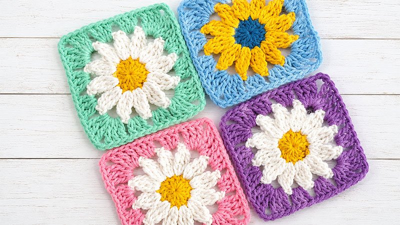 Crochet Daisy Granny Square