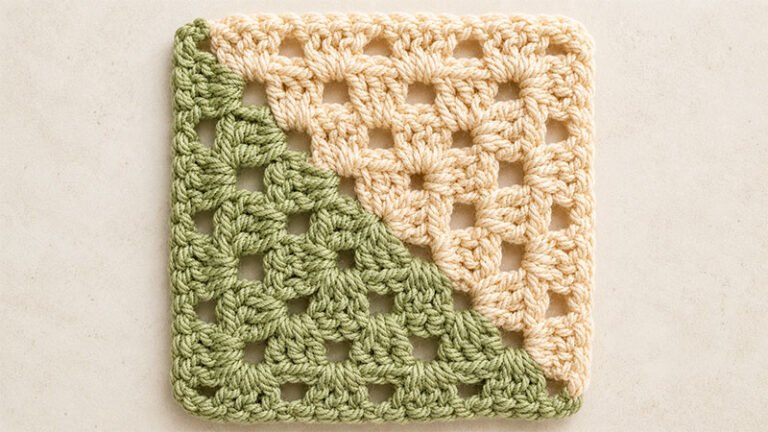 Crochet Half-and-Half Granny Squares