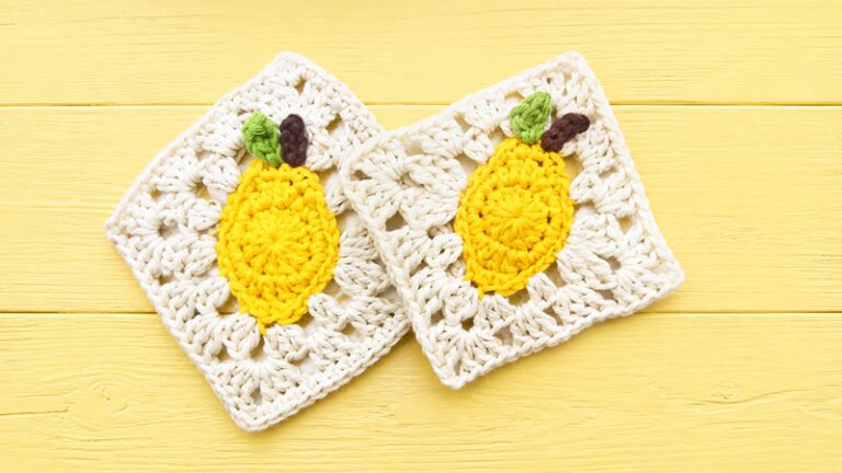 Crochet Lemon Granny Square