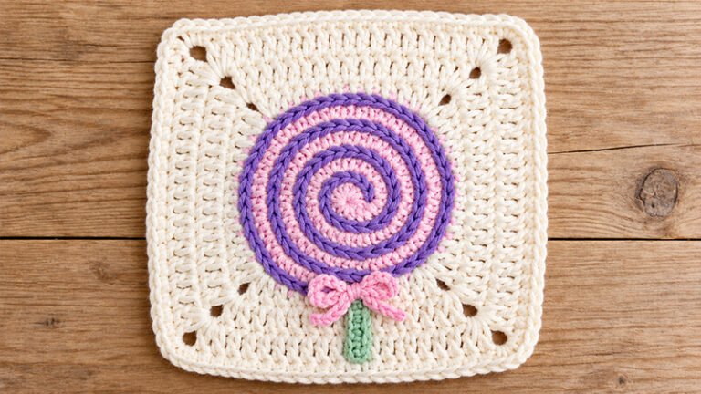 Crochet Lollipop Granny Square