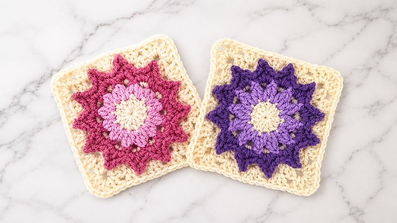 Crochet Queen’s Flower Granny Square
