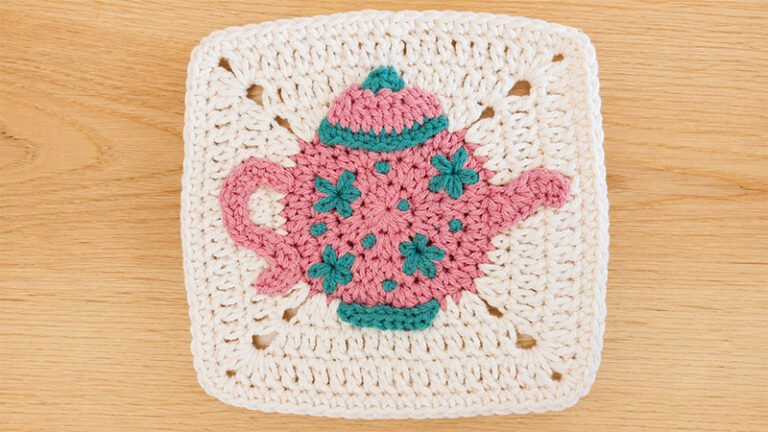 Crochet Teapot granny square