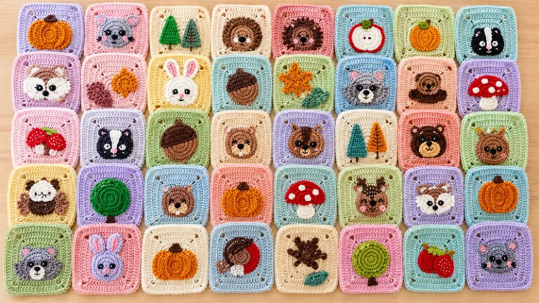 Crochet Woodland Granny Squares