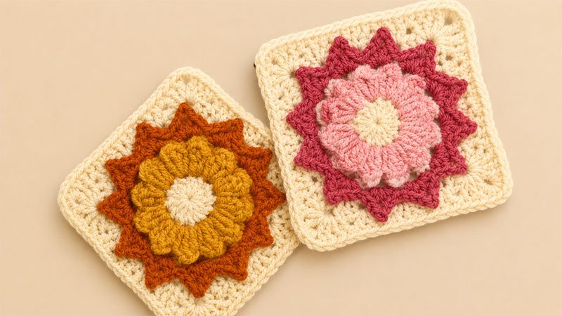 Crochet King’s Flower Granny Square