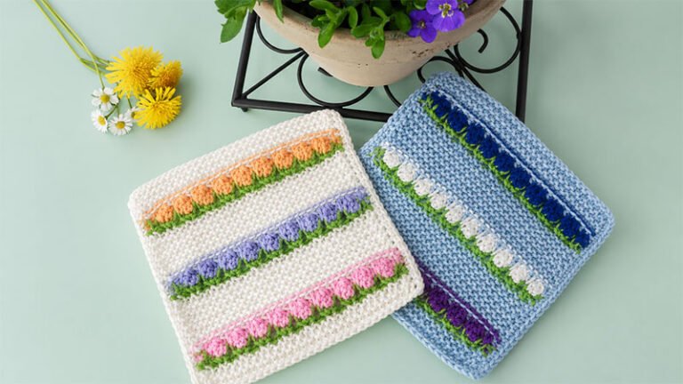 Wildflowers Tunisian Crochet Square & Stitch