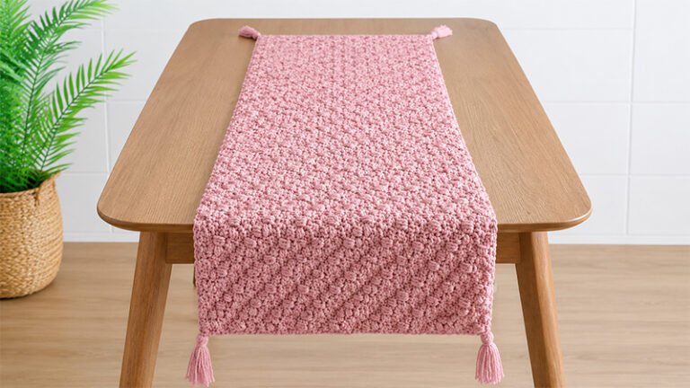 Crochet Braided Beans Table Runner