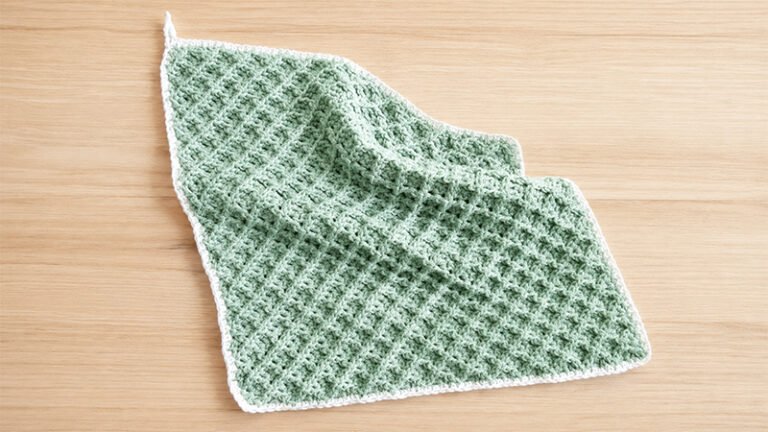 Crochet C2C Waffle Stitch Dishcloth